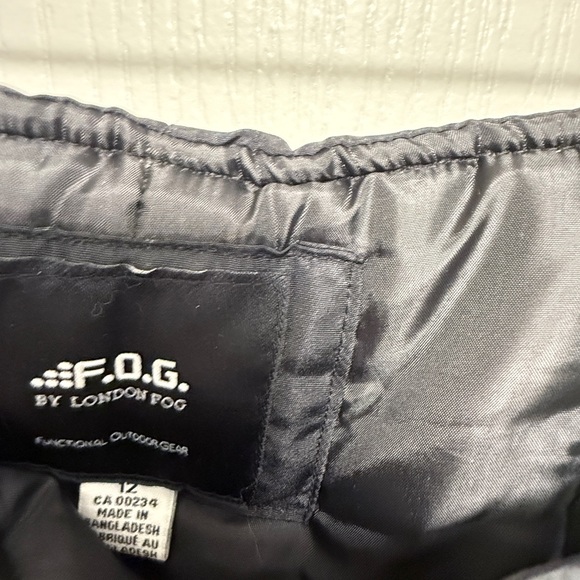 Black London Fog Snow Pants Youth 12 New - Picture 3 of 3